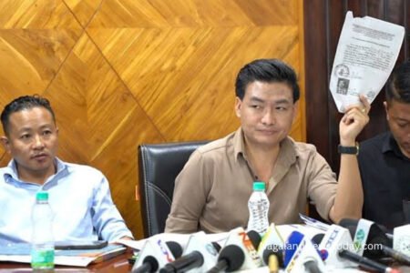 Dimapur Naga Students’ Union protest banner, July 2025