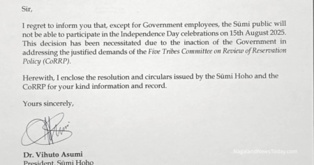 Sumi Hoho letter to Deputy Commissioner Zunheboto