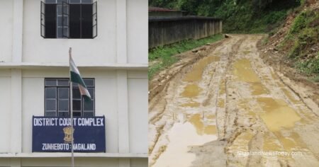 Zunheboto District Court Road in deplorable condition after years of neglect